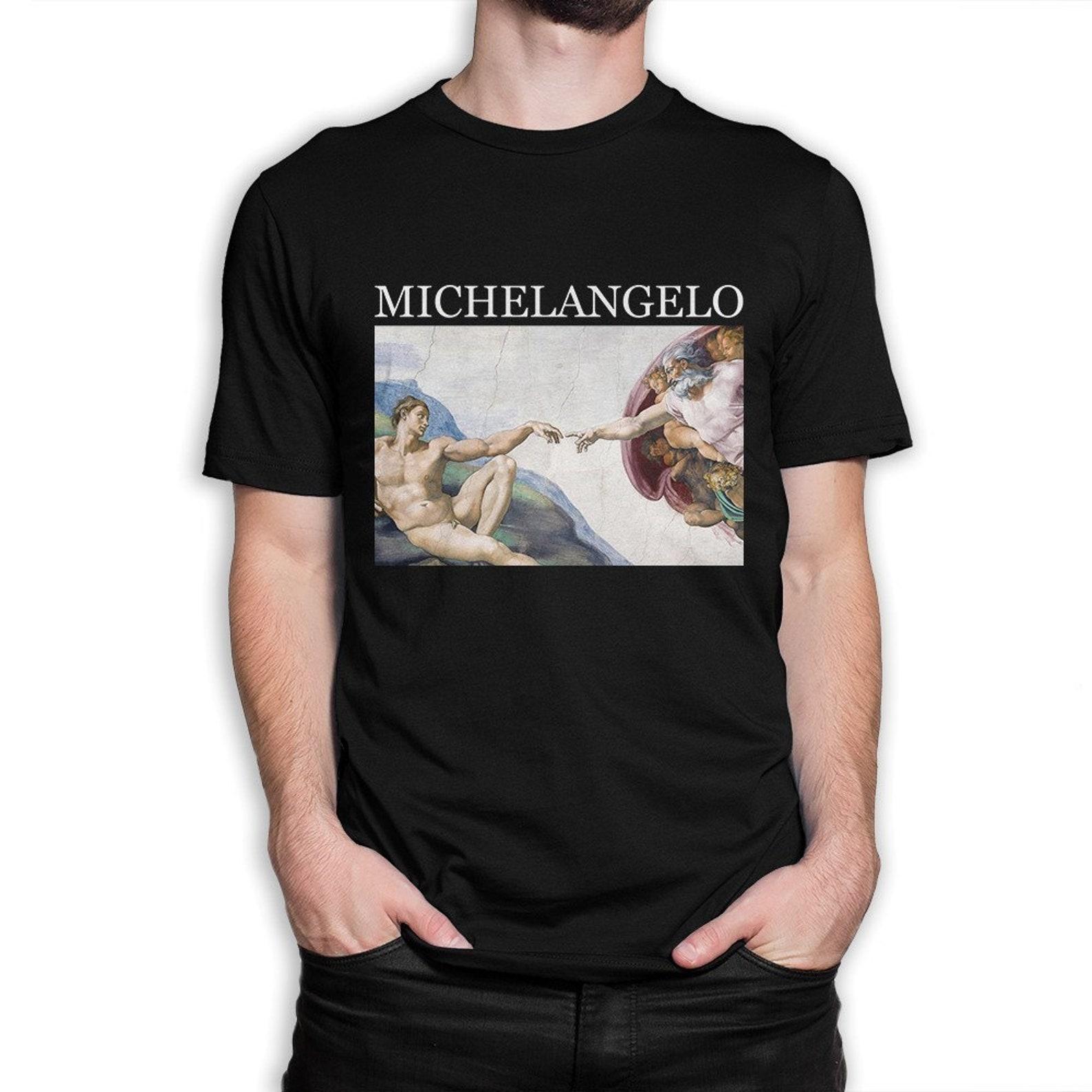 Michelangelo The Creation of Adam T-Shirt, Men s Women s All Sizes (pfa-237) 4XL
