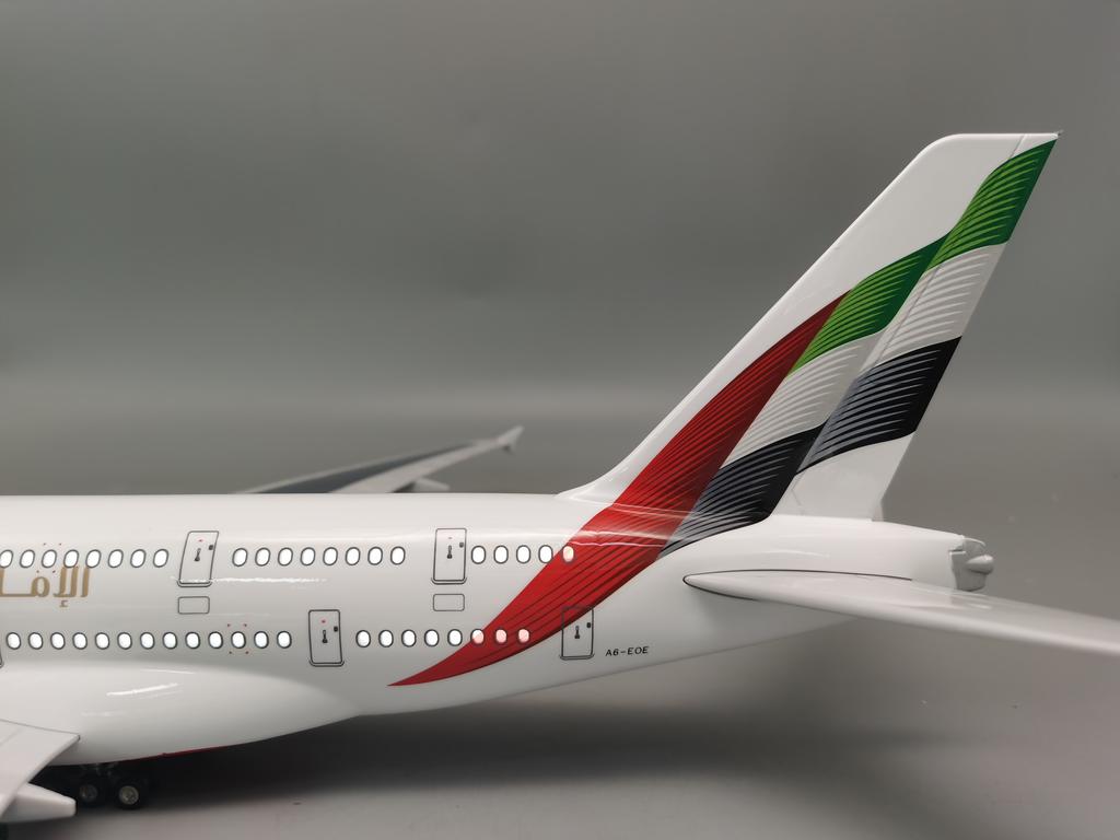 47CM 1:160 Scale Model Airbus A380 New UAE Airlines Aircraft Model Die-casting Machine Souvenir Decor Collected Gift By Aviation