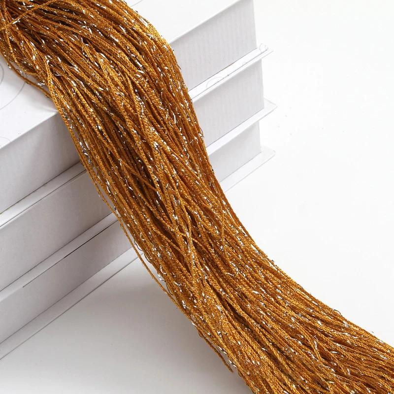 

1pc 100x200CM Living Room String Curtain Shiny Tassel Silver Line Cortinas Solid Color Window Home Door Divider Curtain 100x200CM 1PC золотой