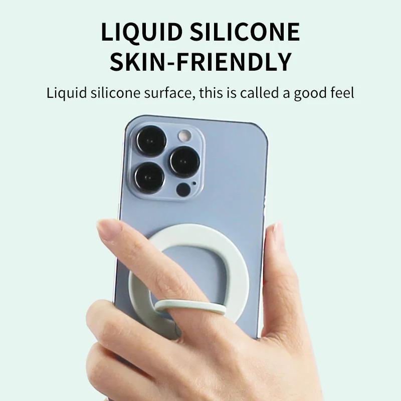 Supporto Anello Magnetico per Telefono Magnete Stand Per Serie iPhone 13 14 15 16 17 per MagSafe Rimovibile Impugnatura Metallica per Cellulare Cavalletto