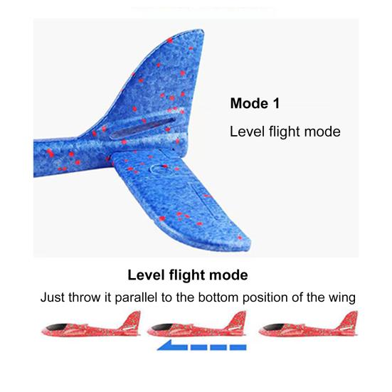 Large Foam Glider with Loop Roll Capability Hand Throw Airplane Toy for Kids Outdoor Flying Toy for Boys Girls Crash-Resistant Outdoor Toy for