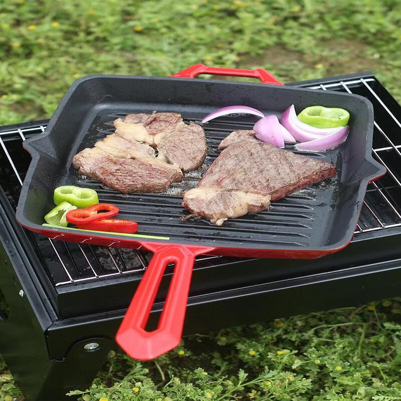 ZISIZ Cast Iron Grill Pan