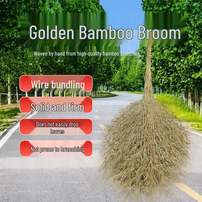 Heavy-Duty Bamboo Broom