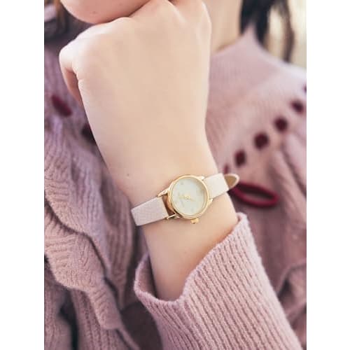 Maison De Fleur Women's Leather-Look Belt Watch, Ivory