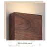 Mid-Century Solid Walnut Wall Lamp: Full Spectrum Eye Protection for Bedroom or Stairway