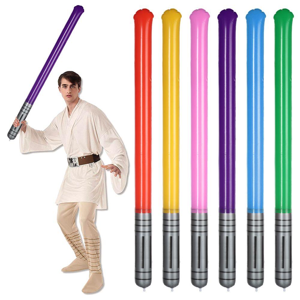 6Pcs Inflatable Cosplay Light Saber Inflatable Sword Toys Boys for Star Fans Children War Game Birthdays Party Props