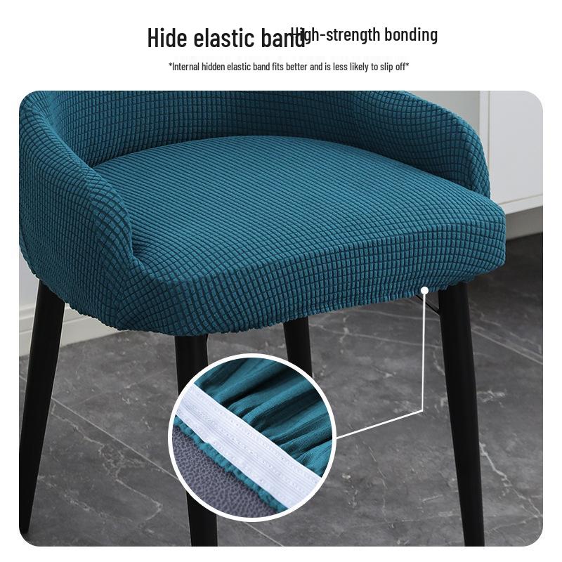 Elastic Jacquard Curved Pineapple Chair Cover with Armrests - Universal, Dustproof, Four Seasons Use