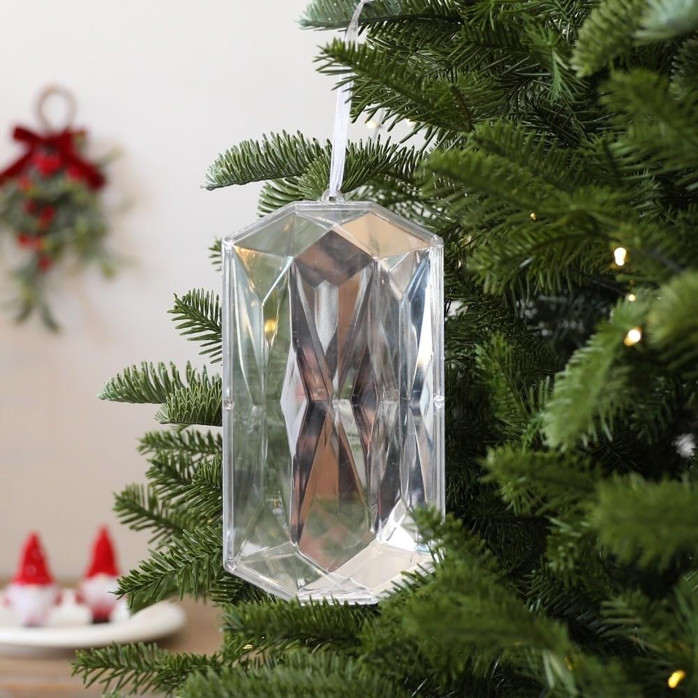 Shining Gemstone Christmas Pendants Transparent Christmas Tree Ornaments Holiday Party Supplies