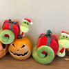 Fun Cartoon Christmas Snake Stuffed Doll Carrying Gift Box Christmas Hat Green Snake Stuffed Toy Holiday Home Decoration