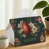 1pc, Vintage Floral Pattern Easter Tissue Box, Exquisite Decoration, Vintage Tissue Holder, Holiday Tabletop Decor, Creative and Stylish Office Suppli