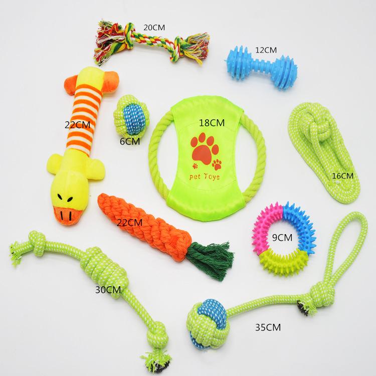 Manufacturer Rope Plush Indestructible Dog Chew Toys Set
