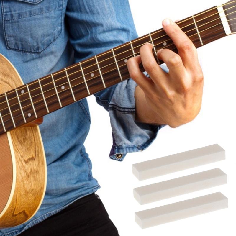 DIY Unslotted Acoustic Guitar Nut Untreated Bone Guitar Nuts Blank Replacement Stringed Instrument Parts Durable