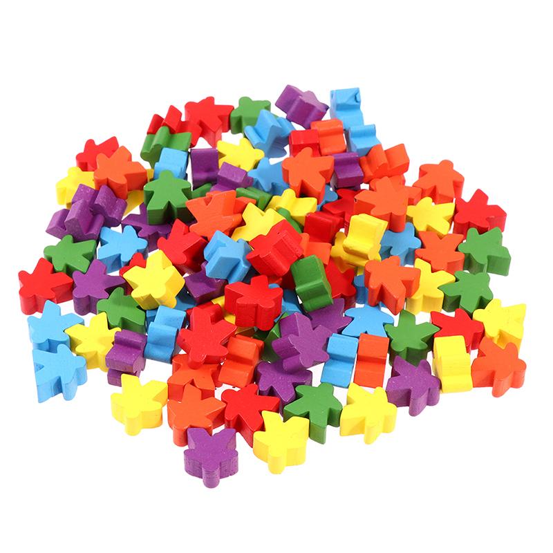 100 holz Meeples 16Mm Extra Brettspiel Bits Bauern Schach Stücke Groß Ersatz