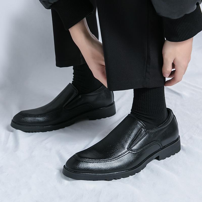 Fashion Men's casual business minimalist leather shoes Breathable Non Slip Driving Loafers Wedding Party Office Men's Shoes Plus Size46