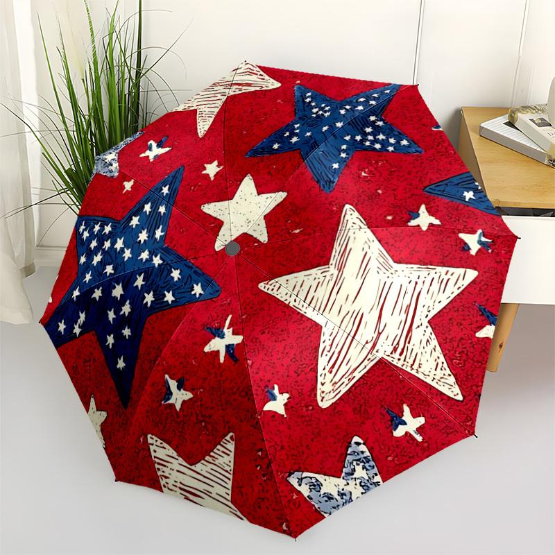 

1pc Stars Automatic Cute Umbrella 8-Bone Design Compact Gear for Outdoor Travel, Perfect Holiday Gift yy251230068