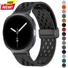 Silicone Strap for Samsung Galaxy Watch 8 40mm 44mm 8 Classic 46mm Magnetic Buckle Band Breathable Watchband No Gaps Bracelet