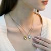 Elegant and Sweet Stainless Steel Gold-plated Heart Necklace for Women, Collarbone Chain Fashionable Holiday Party Gift Jewelry