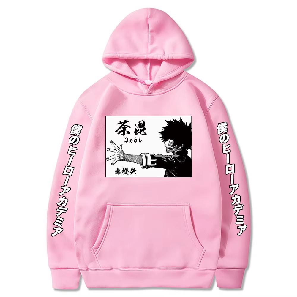 Harajuku Anime My Hero Academia Dabi Printed Hooded Men Women Oversized Hoodies Y2k Streetwear Classic Simple Unisex Sweatshirt