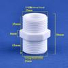 Male-to-Male Plastic Extension Nipple Connector with External Thread Adapter, High-Temperature Resistant, Sizes: 4/6/1 Inch.