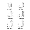 160pcs Barbed Fish Hook With Eye Metal Eyed Sea Fish Hook for Metal Fishing Tackle Rustproof Single Hook Enduring