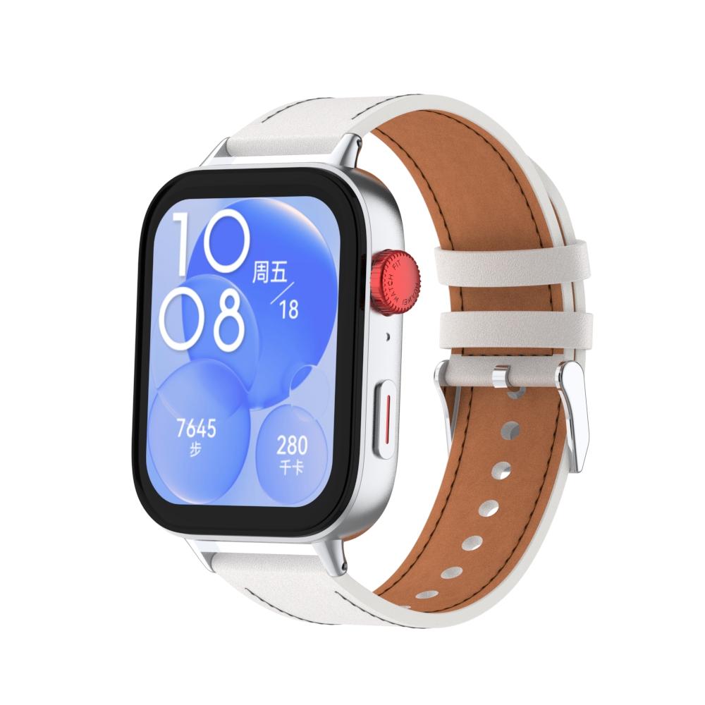 Band voor Huawei Watch Fit 3 Smartwatch Band Vervangende polsband retro Echt leren armband