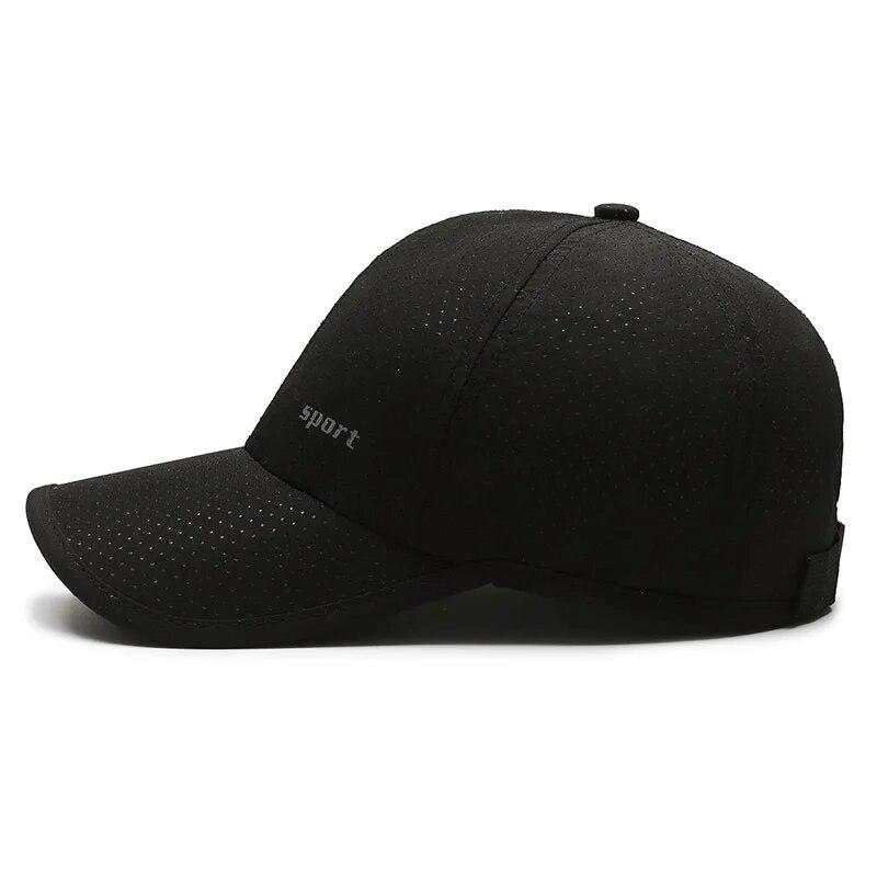 Edging Quick-Drying Hat Casual Versatile Trendy Baseball Cap Men's Fashion Outdoor Sports Breathable Black Cap Women