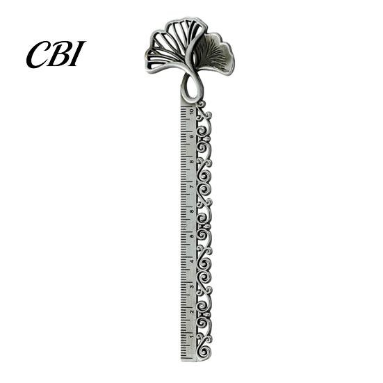 Metal Bookmark Ruler Butterfly Ginkgo Ruler, 2 in 1 Measuring Page Marker Ultra-thin for Students, Thin Book Mark with Scale, Creative School