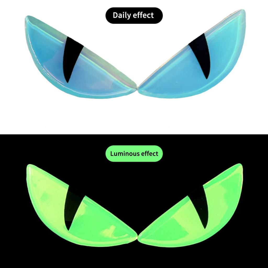 3D Luminous Vinyl Motorcycle Reflective Sticker Cute Eyes Scooter Windshield Decal Accessories For BMW Honda Yamaha Suzuki Vesp