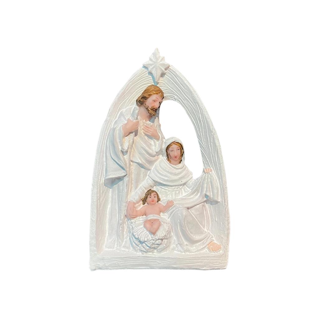 Christmas Nativity Figurines,Resin Stable Nativity Scene Holy Family Collectable Decors,Christmas Desktop Ornament