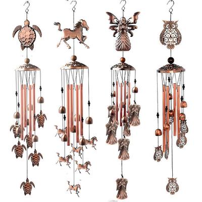 Animal Wind Chime Hanging Ornament Creative Courtyard Garden Decoration Metal Bell Pendant Gift