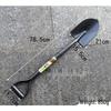 Manganese Steel Round Head Garden Shovel - Durable Integrated Steel Shovel for Car, Outdoor, and Farm Use