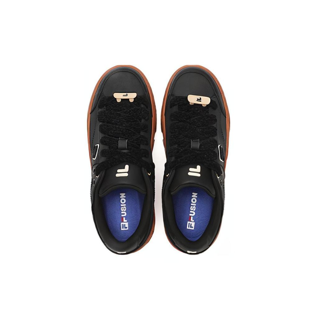 FILA Fusion Stack Comfortable Versatile Low-Top Skate Shoes Women sneakers Black Brown T12W342208FBK