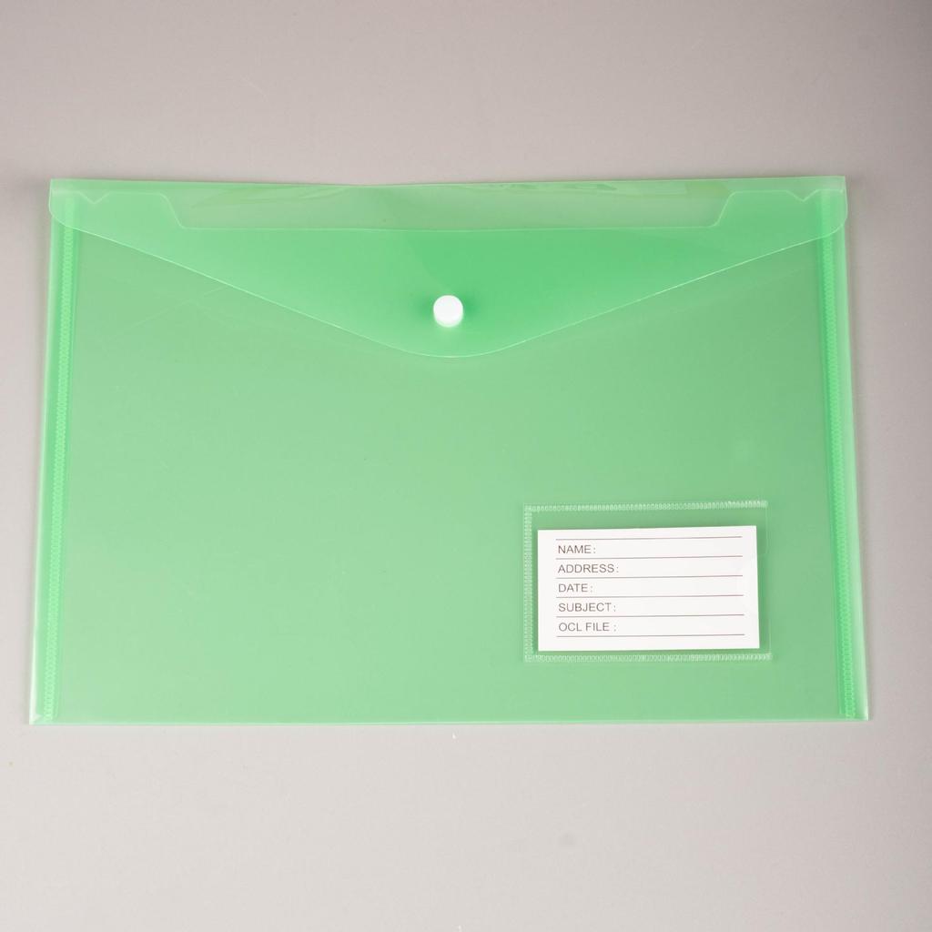 Custom Transparent File Bags with Cartoon Design and Snap Button Closure - A4 & A5 Sizes