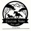 Farmhouse Horse Metal Wall Art Personalized Name Hot Sale Porch Living Room Outdoor Decor