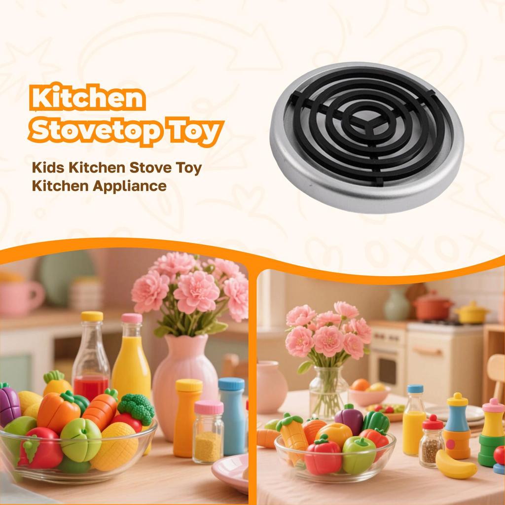 Kids Kitchen Toy Playset Fun Simulated Interactive Versatile Compact Play Cooking