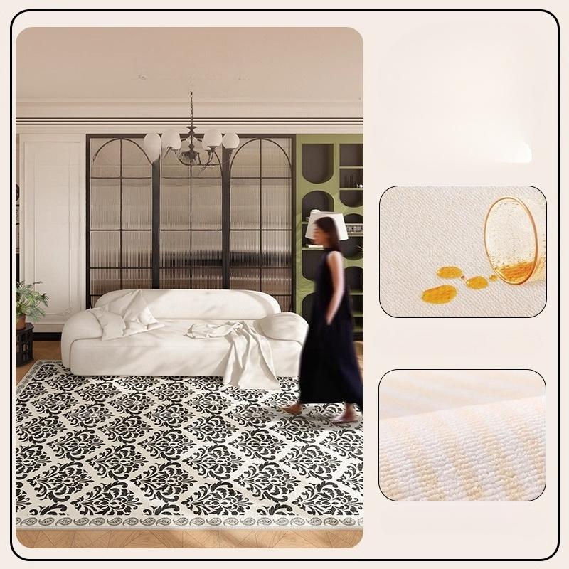 

Ковры во французском ретро-стиле для спальни, легкая роскошь, украшение гостиной, зеленый ковер, противоскользящий коврик для пола в гостиной, пушистый мягкий ковер 80*120cm