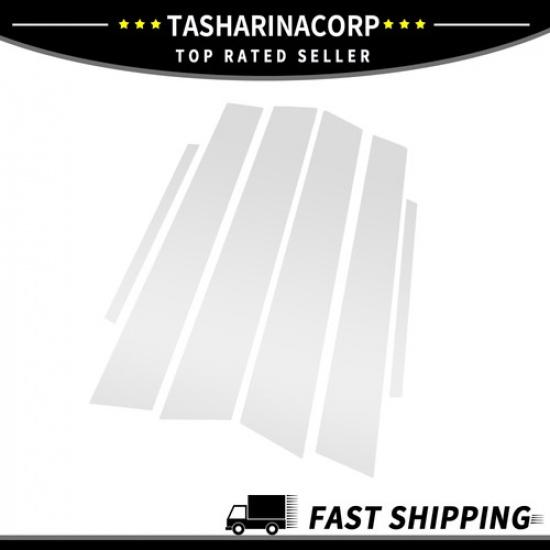 6 Pcs Car Door Pillar Window Trim for Acura CSX 06-11 Silver Tone