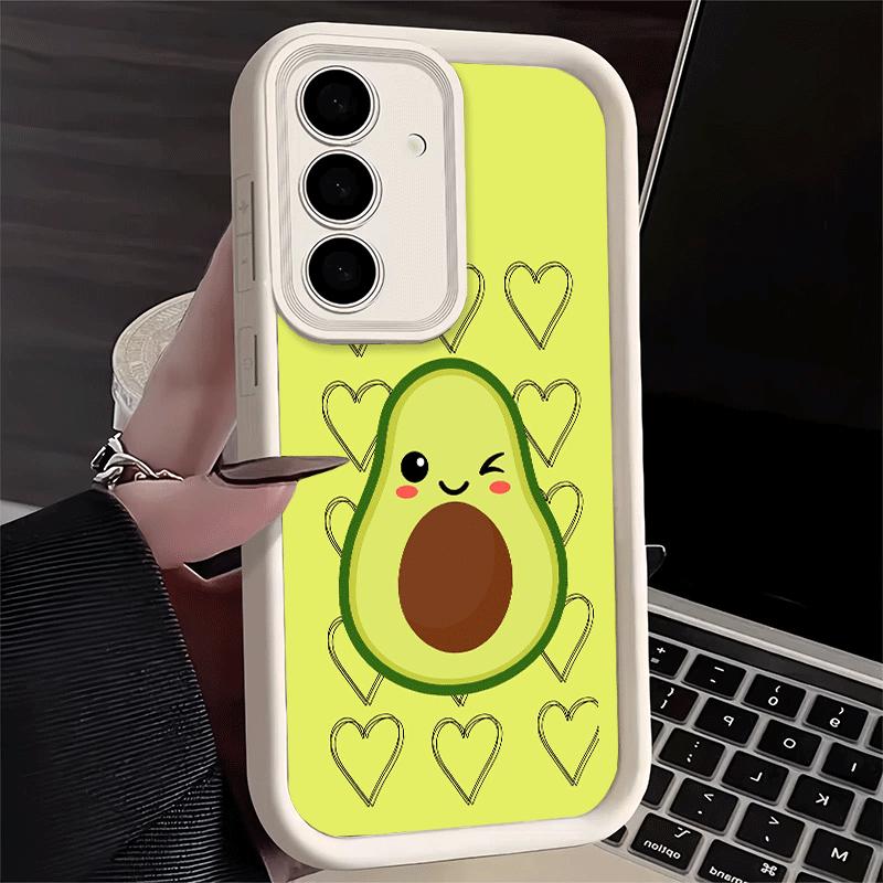 Phone Case for Samsung Galaxy S26 S25 Ultra S24 FE Cartoon Cute Avocado Shell S23 Plus S22 + S21 S20 5G Soft Silicone Funda