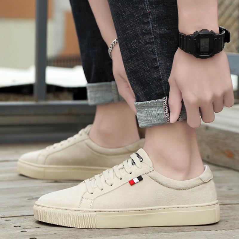 Ekstra Geniş Erkek Günlük Spor Ayakkabı - Süet & Deri, Kore Tarzı, 45-49 Bedenler