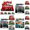 Cartoon Roblox Minecraft Digital Print Bedding Set High-quality Cartoon Style White Color