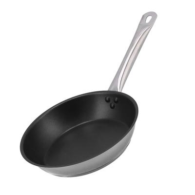 304 Rostfritt Stål Stekpanna Non-Stick Värmebeständig Stekpanna Äggpanna Köksredskap för Kök Restaurang220x50mm