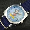 HAND-WINDING SWISS MENS REFURBISHED VINTAGE BLUE COLOR DIAL WATCH A707284-1