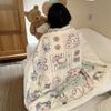 Thickened Lamb & Coral Fleece Cartoon Animation Winter Blanket for Office Nap Air Conditioning Sofa Cover & Kindergarten Use