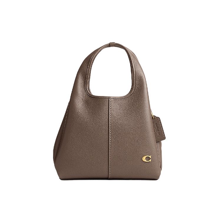 Coach Women's Gold Lana 23 Solid Color Logo Pebble Texture Zipper Compartment Quilted Hardware Leather Tote Shoulder Bag Medium Bags Cm545-B4cbd