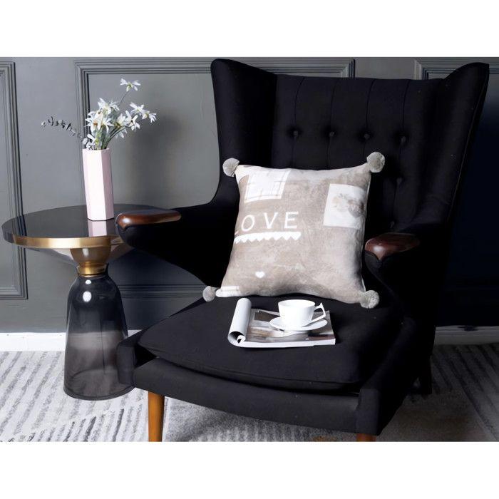 Printed Microfiber Fleece Cushion 45x45 Cm LOVE, by Soleil d'Ocre