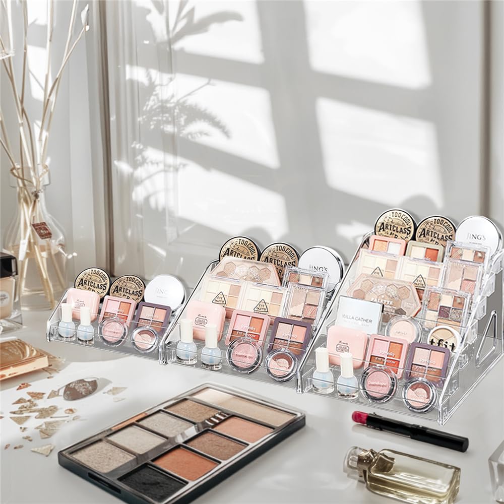 Beyond The Future Acrylic Makeup Storage 5 Desktop Cosmetic Organizer Suitable for Large Popular Cosmetic Storage Box Box, Tiers, Space-Saving Tray,