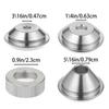5Pcs Easy Installation Threaded Collar Nozzle Set for Precise Texture Finishes on Surfaces and Furniture