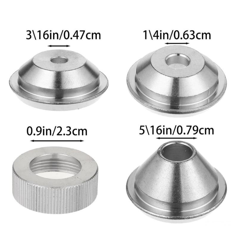 5Pcs Easy Installation Threaded Collar Nozzle Set for Precise Texture Finishes on Surfaces and Furniture