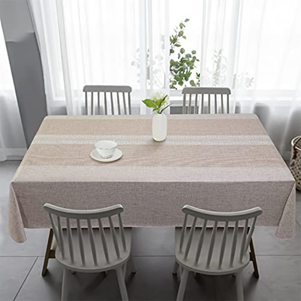 Зелено-белая клетчатая скатерть. Простая элегантная серая скатерть. Семейный сбор — фото 10