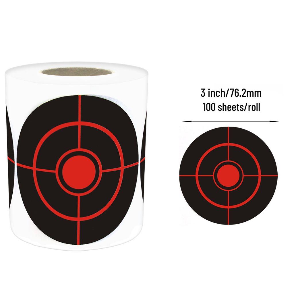 3-Inch Fluorescent Yellow Splatter Target Stickers for Shooting Practice